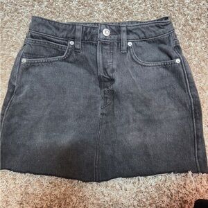 Free People Distressed Denim Mini Skirt